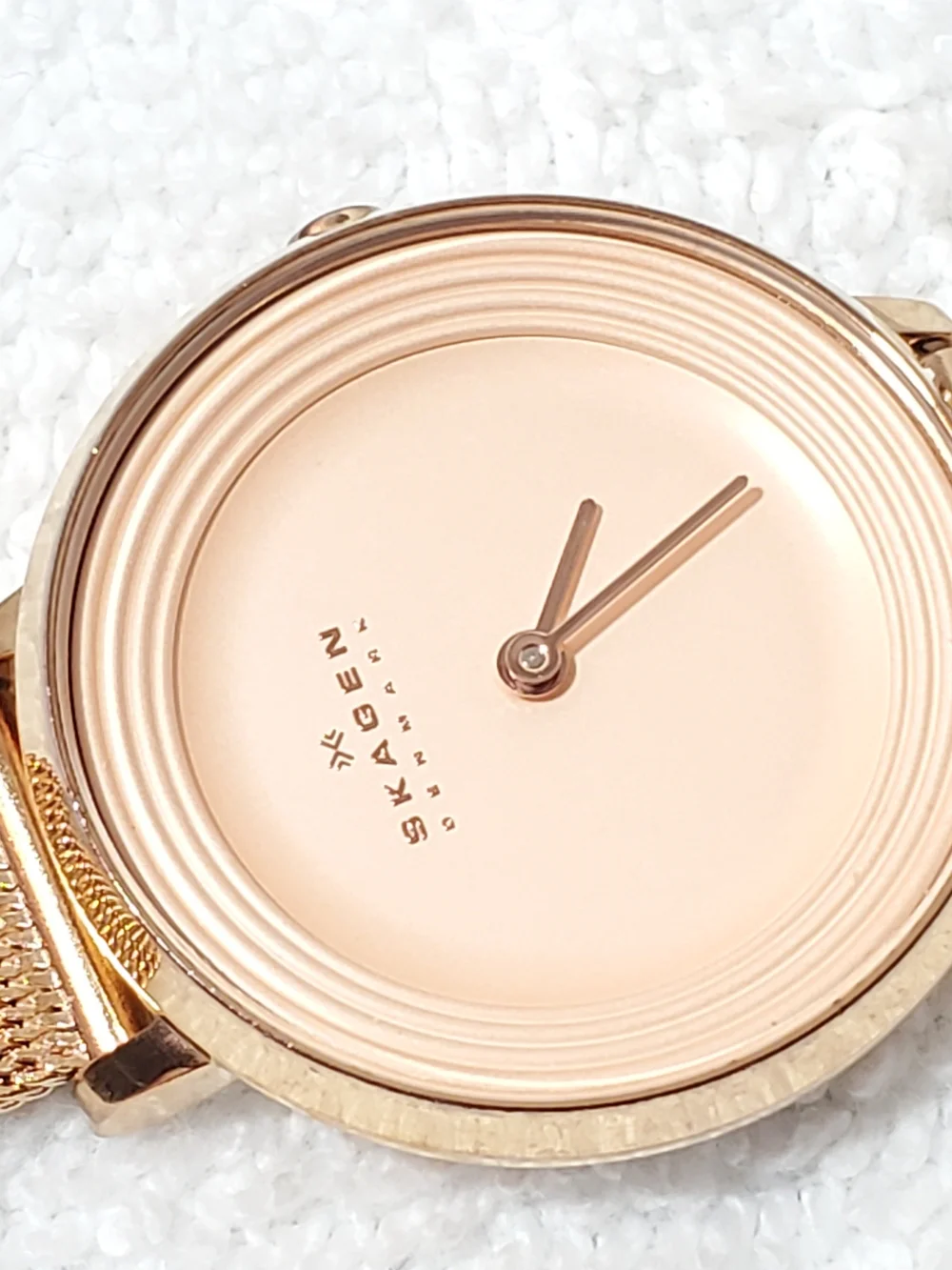 Skagen Ditte Women's Quartz Watch Rose Gold Tone Stainless Steel Mesh Band